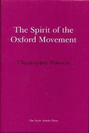 Cover of: The Spirit of the Oxford Movement: And Newman's Place in History
