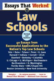 Essays that worked for law schools by Boykin Curry, Emily Angel Baer, Boykin Curry