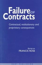 Cover of: Failure of Contracts: Contractual, Restitutionary and Proprietary Consequences