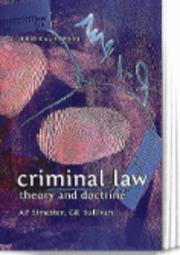 Cover of: Criminal law: theory and doctrine