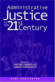 Cover of: Administrative Justice in the 21st Century by 