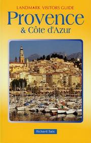 Cover of: Provence & Cote D'Azur (Landmark Visitors Guides Series) (Landmark Visitors Guides Series) by Richard Sale