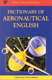 Cover of: Dictionary of aeronautical English