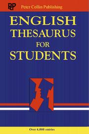 Cover of: English Thesaurus for Students