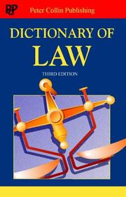 Cover of: Dictionary of Law by P. H. Collin, P. H. Collin