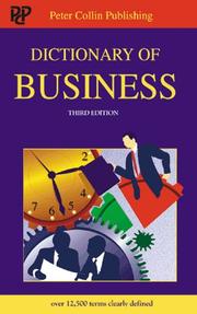 Cover of: Dictionary of business by P. H. Collin