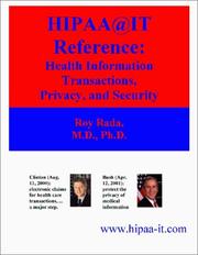 Cover of: HIPAA in daily practice by Allan F. Gilbreath
