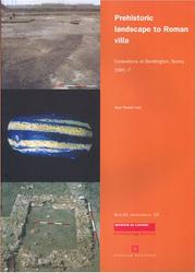 Cover of: Prehistoric Landscape to Roman Villa: Excavations at Beddington, Surrey, 1981-7 (Molas Mongraph)