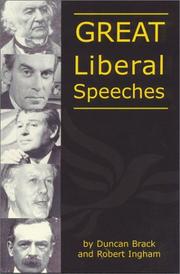 Cover of: Great Liberal speeches
