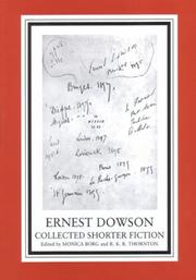 Cover of: Collected shorter fiction by Ernest Christopher Dowson