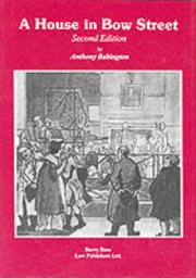 Cover of: A House in Bow Street by Anthony Babington