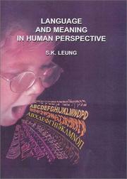 Cover of: Language and Meaning in Human Perspective