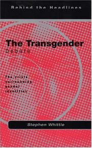 Cover of: The Transgender Debate by Stephen Whittle