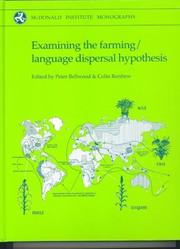 Cover of: Examining the farming/language dispersal hypothesis