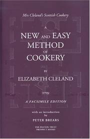 Cover of: A New and Easy Method of Cookery [FACSIMILE] by Elizabeth Cleland