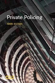 Cover of: Private policing by Mark Button