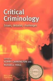 Cover of: Critical Criminology by 