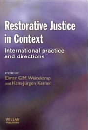 Cover of: Restorative Justice in Context: International Practice and Directions