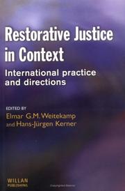 Cover of: Restorative Justice in Context by 