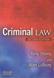 Cover of: Criminal law by Tony Storey