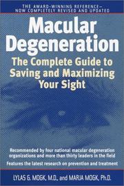 Cover of: Macular Degeneration by Lylas G. Mogk, Marja Mogk