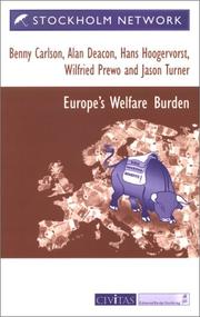 Cover of: Europe's Welfare Burden: The Case for Reform