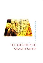 Cover of: Letters Back to Ancient China