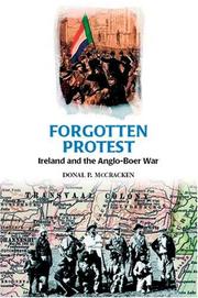 Cover of: Forgotten protest | Donal P. McCracken