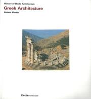 Cover of: Greek architecture by Martin, Roland