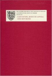 Cover of: A History of the County of Oxford: XV: Carterton, Minster Lovell, and Environs (Victoria County History)