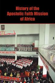 Cover of: History of the Apostolic Faith Mission of Africa