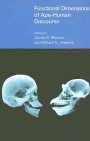 Cover of: Functional Dimensions of Ape-human Discourse (Functional Linguistics) (Functional Linguistics)