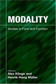 Cover of: Modality by 