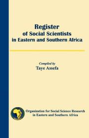 Cover of: Register of Social Scientists in Eastern and Southern Africa | Taye Assefa