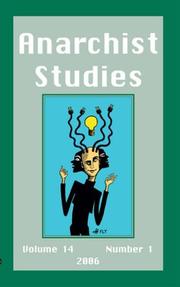 Cover of: Anarchist Studies | Sharif Gemie