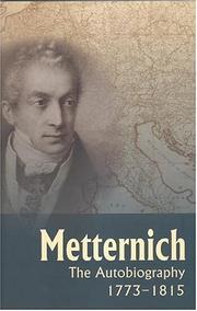 Cover of: Metternich by Prince Clemens Von Metternich, Clemens Von Metternich
