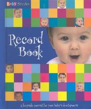 Cover of: Baby Senses Record Book: A Keepsake Journal for Your Baby's Development