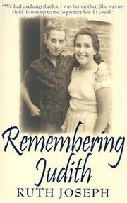 Cover of: Remembering Judith by Ruth Joseph