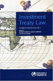 Investment treaty law by Federico Ortino, Audley Sheppard