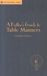 Cover of: A Butler's Guide to Table Manners