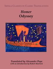 Cover of: Odyssey by Όμηρος