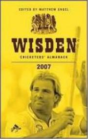 Cover of: Wisden Cricketers' Almanack 2007 (Wisden Cricketers' Almanack) by Matthew Engel