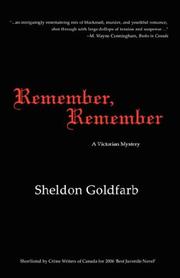 Remember, Remember by Sheldon, Goldfarb