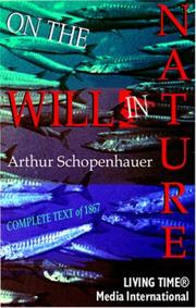 Cover of: On the Will in Nature (Living Time Thought) by Arthur Schopenhauer