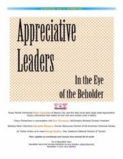 Cover of: Appreciative Leaders (AI Practitioner) by Rusty Renick, Cheryl Richardson, Barbara Sloan, Ali Tocker