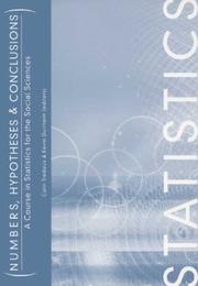 Cover of: Numbers, Hypotheses and Conclusions: A Course in Statistics for the Social Sciences