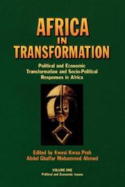 Cover of: Africa in Transformation Vol.1. Political and Economic Transformation and Socio-Political Responses in Africa