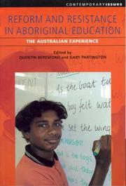 Cover of: Reform and resistance in aboriginal education: the Australian experience