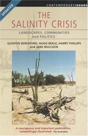 Cover of: The salinity crisis by Quentin Beresford ... [et al.].