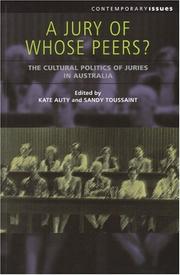 A jury of whose peers? by Kate Auty, Sandy Toussaint